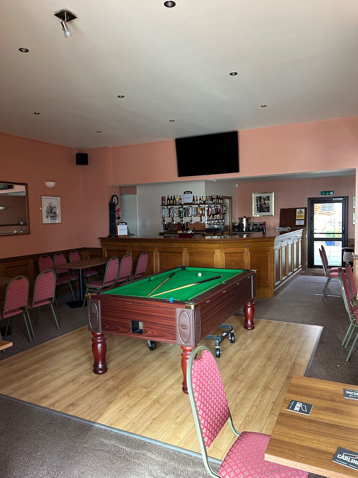 Pool table available in function room